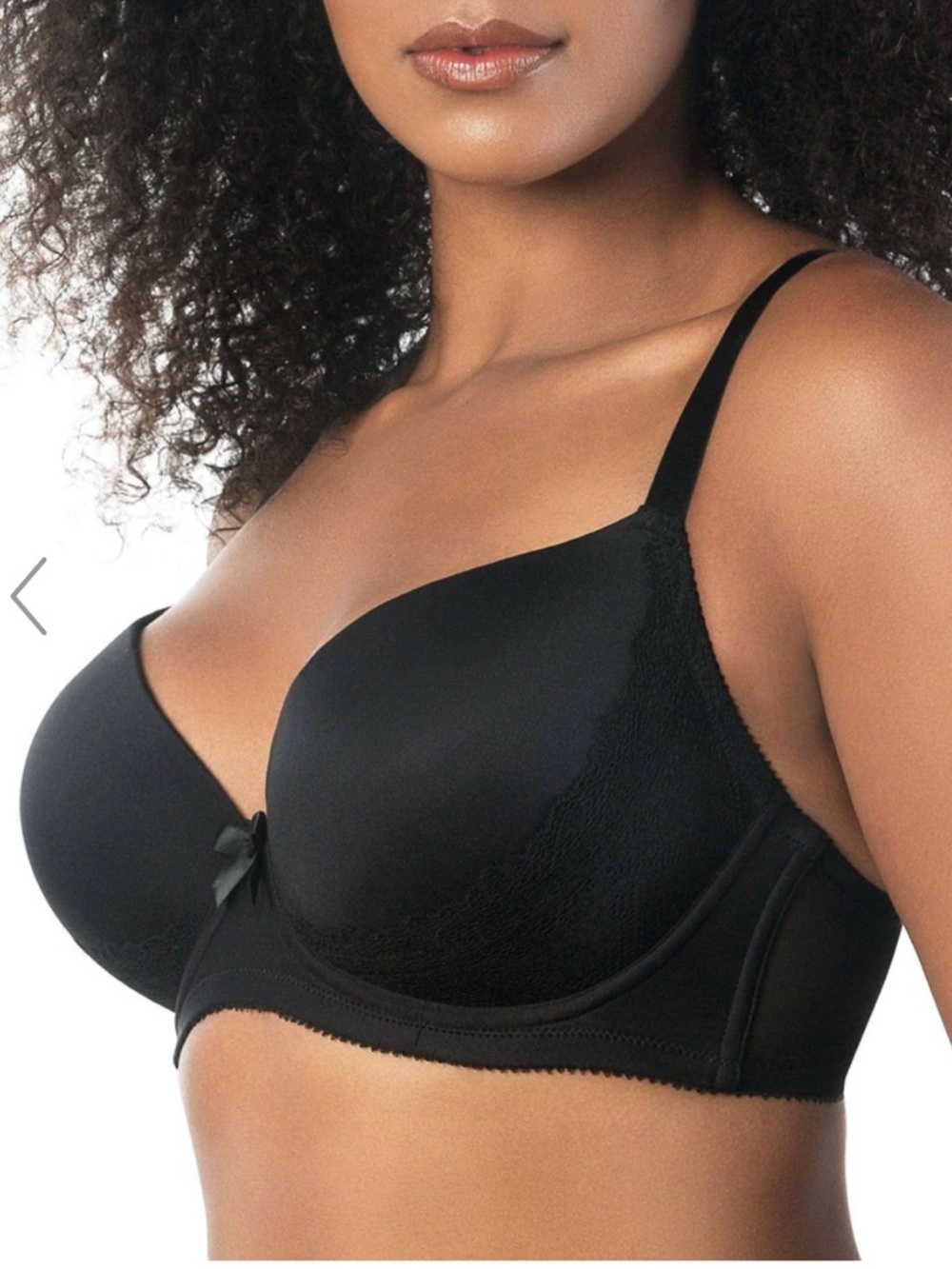 PARFAIT CASEY 2801 WOMEN'S WIRED PADDED PLUNGE SEAMLESS T-SHIRT BRA - BLACK- 32F - Picture 2 of 10